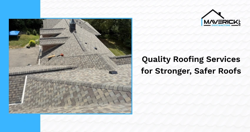 Maverick Contracting LLC contractor inspecting and repairing a residential roof